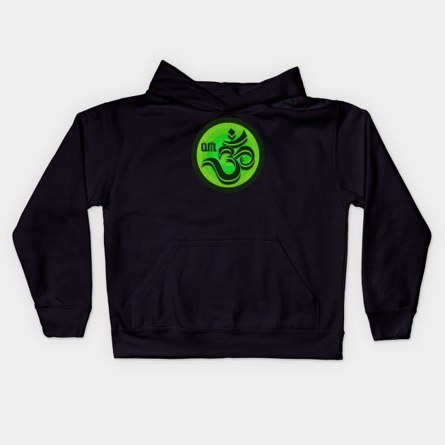 Emerald Spirit Dot Om Kids Hoodie by CTShirts